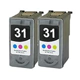 2-Pack Remanufactured Canon CL31 CL-31 Tri-Color Printer Ink Cartridge – by Focus, Office Central