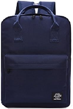 Dark Blue Cushion Bag Backpack Embossing Physiological Curve Back Silt Pocket