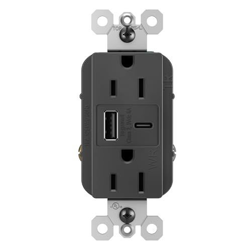 Legrand Pass & Seymour Radiant 15 Amp Weather-Resistant Wall Power Outlet with…