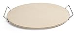Pizzacraft PC0001 Round Ceramic Pizza Stone with Wire Frame, 15"Diameter