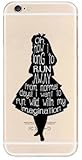 iPhone 6 / 6S Case, DECO FAIRY Case Bumper Ultra Slim Translucent Silicone Clear Case Gel Cover for Apple (Princess Girl Shadow Inspired by Alice in the Wonderland)