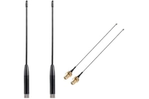 10dBi Meshtastic 915MHz LoRa Soft Whip Antenna with SMA Male Connector for Heltec V3 Meshtastic LORA32 915MHz ESP32 LoRa OLED Board + IPEX Extension Cable Adapter（2 Sets）, Eifagur