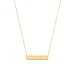 Chain Necklace for Women 14k Gold Bar Necklace by Benevolence LA, Two Sided, Aqua 