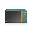 Swan 20L Nordic Digital Microwave, Scandi Style, Wood Effect Handle, Soft Touch Housing and Matte Finish, 800W, Pine…