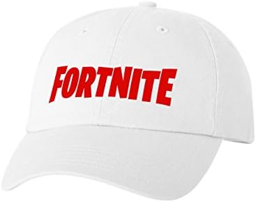 theSTASH Clothing Company FORTNITE Gamers Dad Hat Baseball Cap Adjustable New - White w/Red