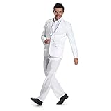 YOU LOOK UGLY TODAY Men's Pure White Solid Color Bachelor Party Suit For Adult and Boys-Large