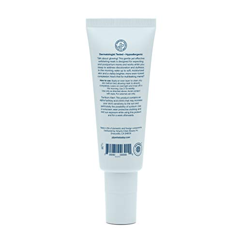 Pipette Overnight Brightening Exfoliating Mask Face Exfoliator With