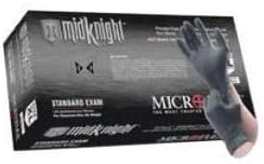 Microflex MK-296-XL X-Large Black 9.645" MidKnight 4.7 mil Nitrile Ambidextrous Non-Sterile Medical Grade Powder-Free Disposable Gloves With Fully Textured Finish And Standard Examination Beaded Cuff (100 Each Per Box) (1/BX)