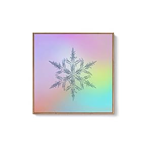 Framed Canvas Wall Art for Living Room, Bedroom Snowflake Theme Canvas Prints for Home Decoration Ready to Hang - 16x16 inches
