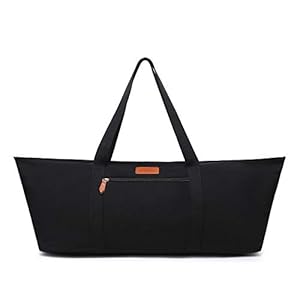 Yoga Mat Bag, Elenture 27″ Durable Soft Large Canvas Duffl Tote Bag for Yoga Mat,Yoga Blocks, Yoga Towel & Other Accessories