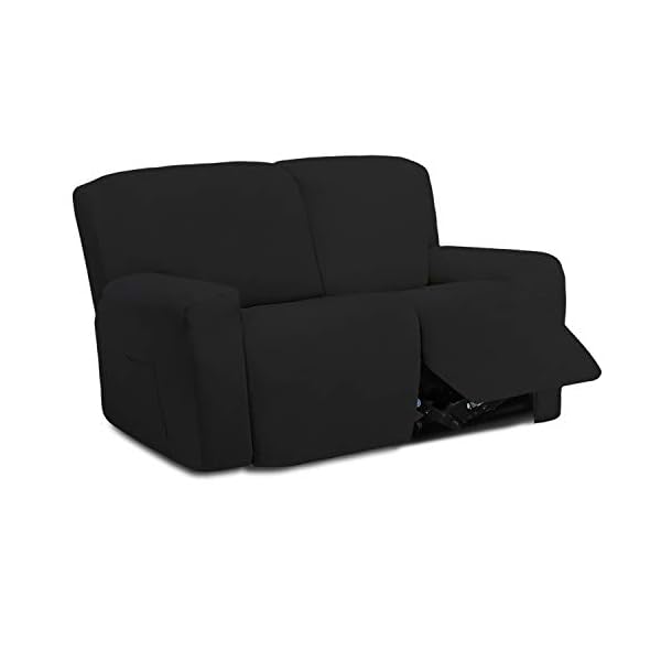 EasyGoing 6 Pieces Microfiber Stretch Sectional Recliner Sofa