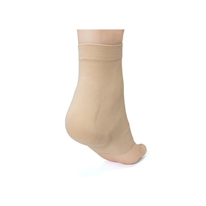 ZenToes Achilles Tendon Heel Protector Compression Padded Sleeve Socks for Bursitis, Tendonitis, Tenderness - 1 Pair