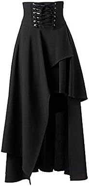 Women's Gothic Lolita Band Waist Skirt Steampunk Vintage Style Skirt