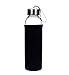 Natural Black Obsidian Crystal Water Bottle