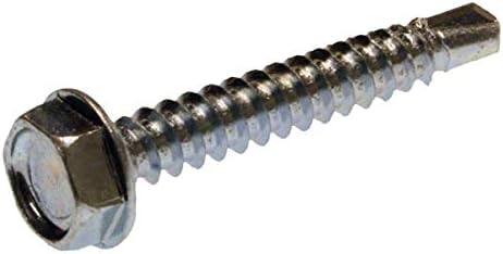 METALLICS - (100 Pack) 12 X 11/2" Hex Head Self Drilling/Tapping Screw