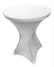 Luxury Collection White Spandex Cocktail Table Cover - Fitted High Top Round Table Cloth - Round Tablecloth Covers for Bar Table Pub Table Round Kitchen Table High Top Table Bistro Table