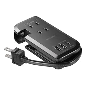 サンワサプライ 電源タップ コード巻き取り式 PD33W モバイル 小型 ブラック TAP-MCU3BK