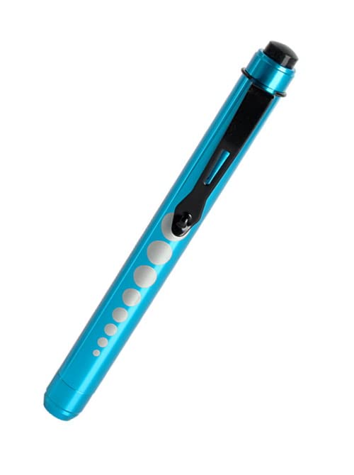 3ZONE HEALTH BEAUTY Penlight Pen Torch Light Diagnostic Reusable LED Penlight with Pupil Gauge for Nurses Doctors with Pocket Clip M2 (Blue)