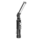 Work Light, JIRVY COB Portable Inspection Lights with Magnetic Base, Folding Aluminum LED Pocket Light for Repairing, Home, Camping, and Emergency (Aluminum-Large)