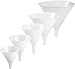 Dynalon 212195-0001 Polypropylene/HDPE Lab and Utility Funnel Assortment, Translucent