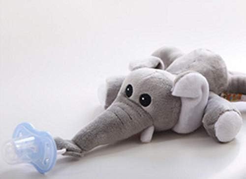 Acacia Bird Elephant Plush Toy Children Toy Teething Pacifier Clip Baby Pacifier Chain Soother Clip Holder