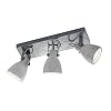 Trio Leuchten Balken Concrete 802500378, metaal, scherm beton, 3 x GU10, 10,0 x 35,0 x 18,0 cm