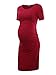 Liu & Qu Women's Maternity Bodycon Ruched Side Dress Casual Short & 3/4 Sleeve Dress for Daily Wearing Or Baby Shower