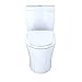 TOTO CST446CEMG#01 Aquia IV Elongated Dual Flush 1.28 and 0.8 GPF Skirted CEFIONTECT Two-Piece-Toilets, Cotton White