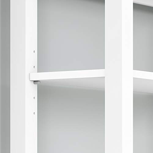 Bush Furniture Broadview Bookcase with Drawers, 20D, Pure White