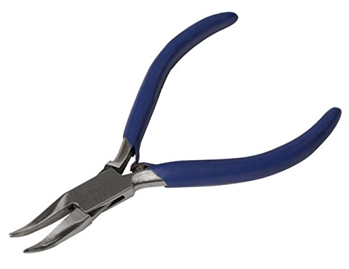 5-1/4" Bent Chain Nose Pliers w/ Spring Beading Wiring Metal Jewelry Making Repair Tool