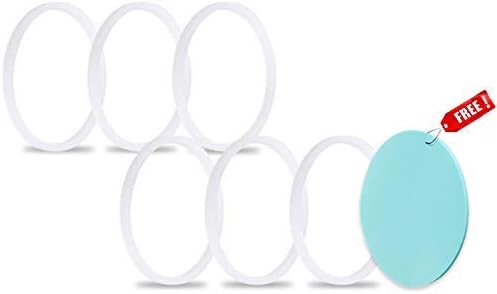 Greant Replacement 6 Seal Set for Hydro Bottle Straw Lid - Compatible Wide Mouth Flask Lid Silicone Gaskets - Rubber Stoppers, 6-Pack (Straw LID)