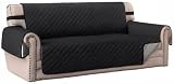 BellaHills 3 Seater Water Resistant Sofa Cover Black/Grey Reversible view 7