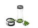 Full Circle Wherever Water Cucumber Infuser 20-Ounce Glass Bottle, Cucumber Green