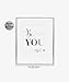 Be-YOU-tiful Silver Foil Decor Wall Art Print Beautiful Inspirational Motivational Quote Metallic Small Poster 5 inches x 7 inches E44