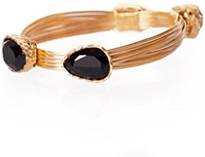 Black Onyx Wire Bangle