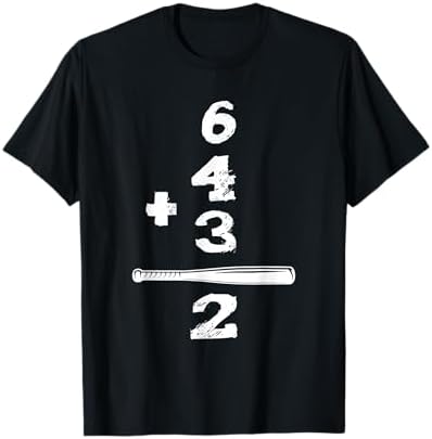 Amazon.com: 6432 Baseball Double Play Math Lover Sports Equation T