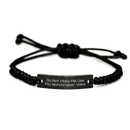 Watchmaker's Valentine's Unique Gift, Men's Rope Watchmaker Gift, Don't Make Me Use My Watchmaker Voice, Adjustable Rope Bracelet
