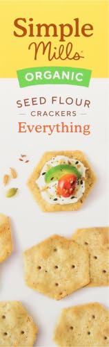 SIMPLE MILLS ORGANIC SEED CRACKERS, EVERYTHING – GLUTEN FREE, VEGAN, HEALTHY SNACKS, PALEO FRIENDLY, 4.25 OUNCE (PACK OF 1)