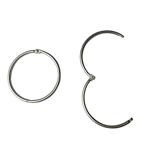 RZDEAL 1.97"/50mm Internal Diameter Curtain Hooks Rings for Window Curtain Door Curtain Shower Curtain (Pack of 12) - Thumbnail 2