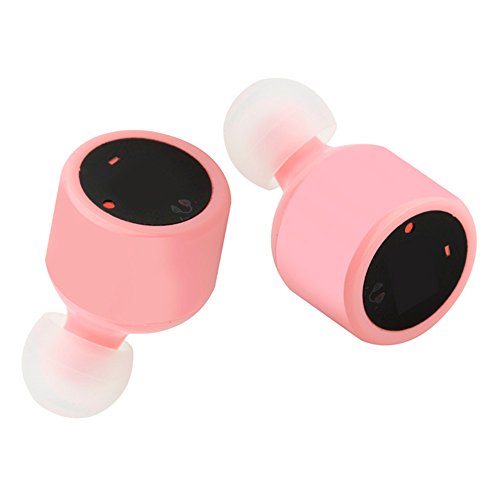 Bluetooth Earbuds, Earbud ,Wireless Earbuds, TOPQSC Twins Wireless Bluetooth Headset Music Stereo Sport Bluetooth Wireless Headphones In-Ear for Smartphones & Tablets Pink