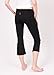 Hard Tail Foldover Cropped Bootcut Yoga Pants - Black