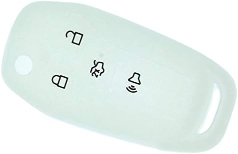 ZerrtFas Car Remote Key 4-Buttons Silica Gel Falsify Cover for Ford F-150 Explorer Mustang Edge Deep Blue
