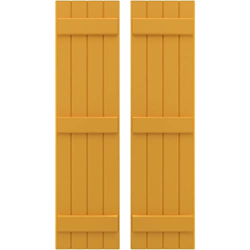 14"W x 65"H Americraft Four Board (3 Batten) Exterior Real Wood Joined Board-n-…