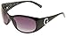 GUESS Women's Acetate Oval Wrap Rectangular Sunglasses, BLK-35, 59 mm