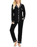 SWOMOG Womens Pajamas Set Long Sleeve Sleepwear