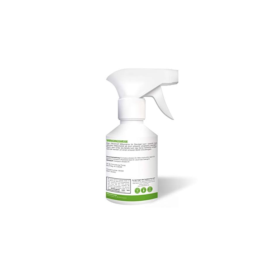 Silberkraft Milbenspray 250 ml für Ziervögel und Hühner, zuverlässiger