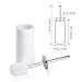 Homemaxs Toilet Brush and Holder【2019 Upgraded】Stainless Steel Longer Handle Enlarged Bottom Toilet Bowl Cleaner Brush Set for Bathroom Toilet