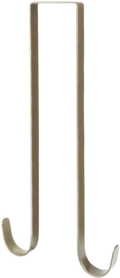 Wreath Hangers - tatoko 12 Inches Double Side Wreath Hanger Over The Door - Large Wreath Metal Hook for Christmas Wreath Front Door Hanger - Holds 2 Wreaths with This 2 Sided Hanger - Premium Sturdy Metal (Bronze)
