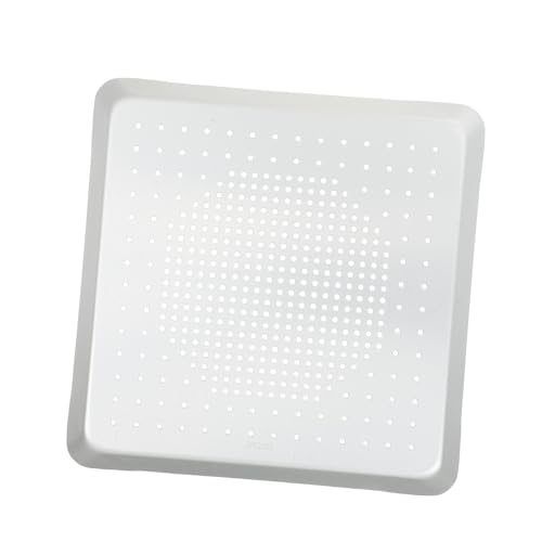 UKCOCO Breathable Hollow Pizza Pan Square Aluminium Alloy Bakeware with Perforated for Even Heating Non Stick Surface Resistant for Oven Baking and Serving