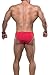 Men's Bodybuilding Contest Physique Posing Trunks Competition Suit Shorts,Red,Small